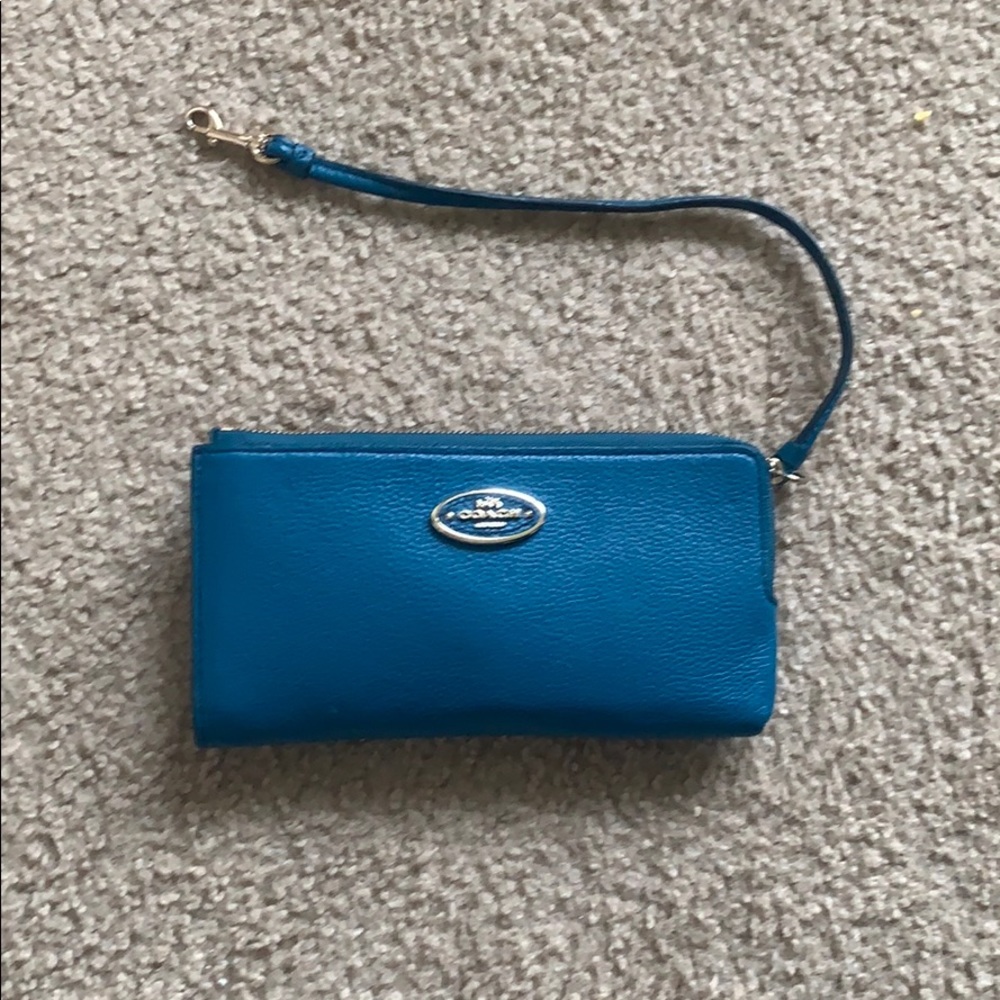 Teal Blue Coach Wallet Gem